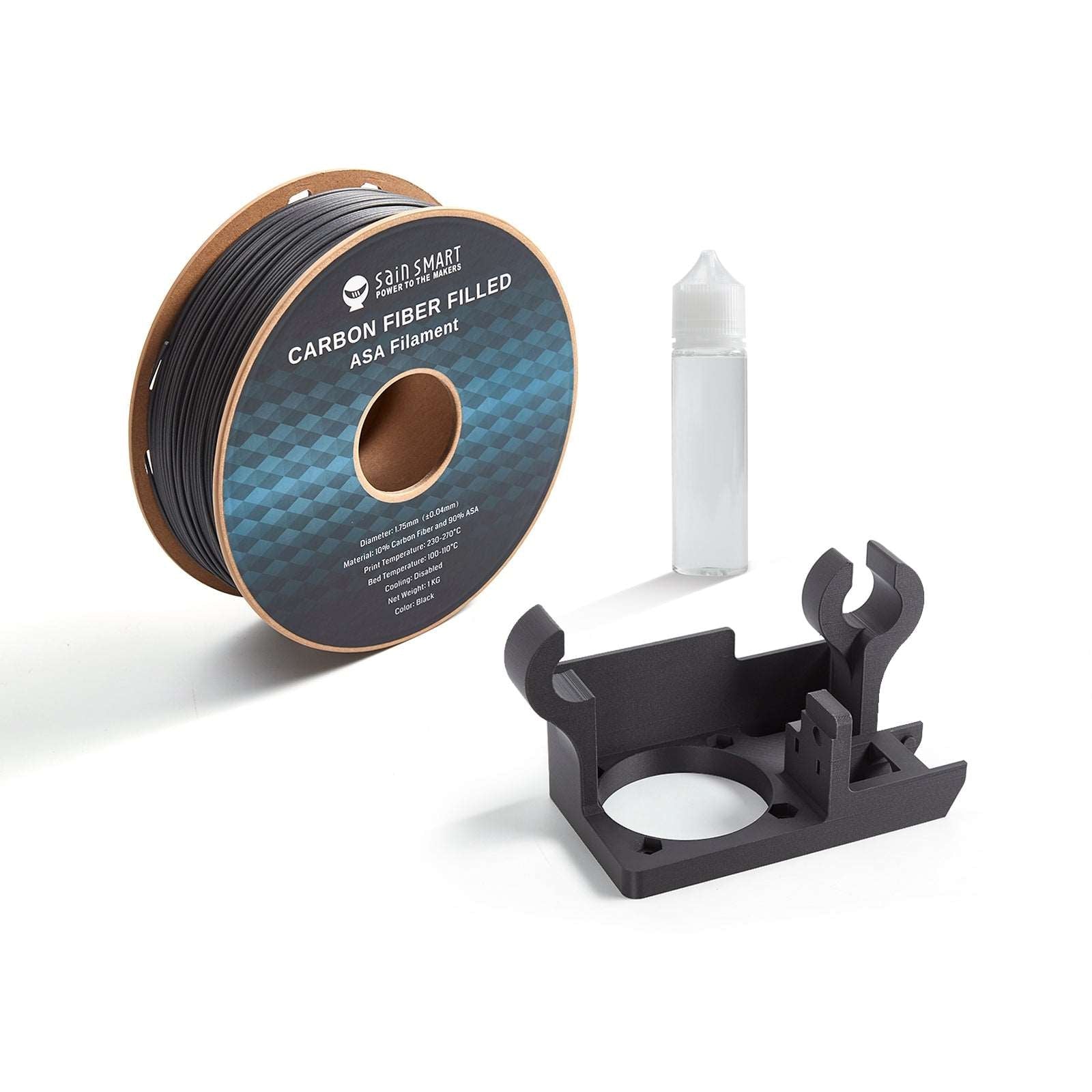 Carbon Fiber ASA Filament, 1.75mm Black, UV & Weather Resistant, Fit for Outdoor Functional Parts, 1kg, Accuracy +/- 0.04 mm SainSmart.com