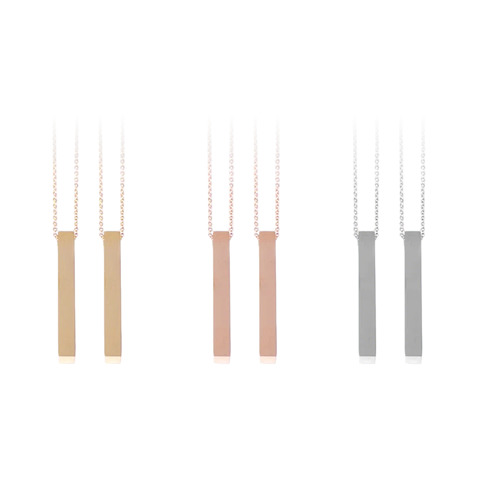 ComMarker Stainless Steel Bar Necklace (6pcs)