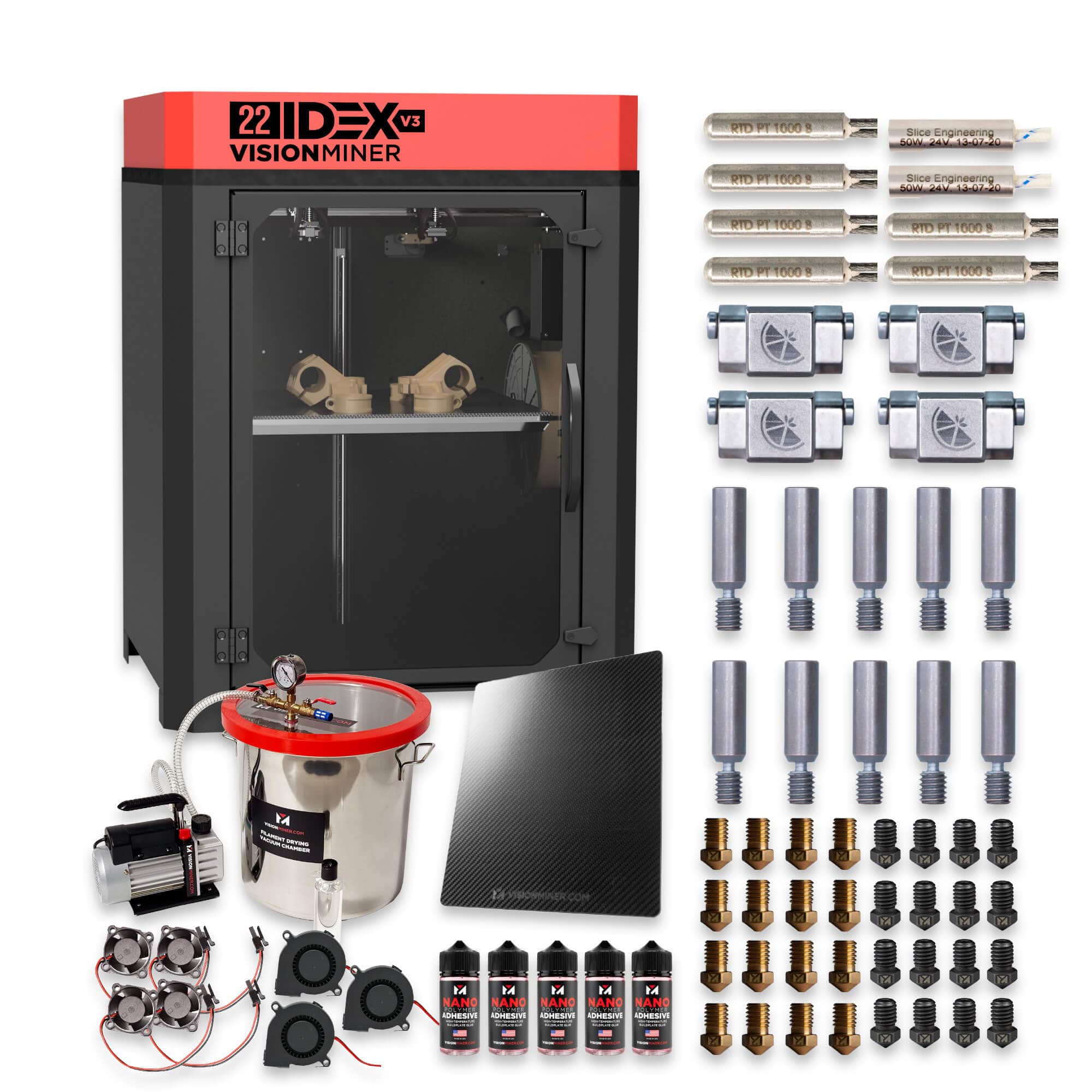 Vision Miner - 22 IDEX v3 3D Printing Essentials Bundle