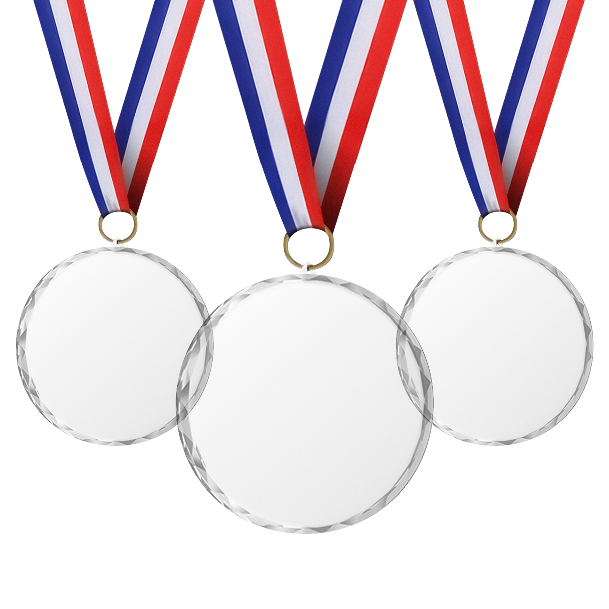 ComMarker Blank Glass Medal (3pcs)