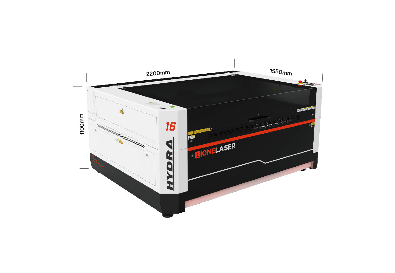OneLaser Hydra 16 Cabinet Dual Laser System – 150 W CO₂ + 38 W RF Metal Hybrid Laser Machine