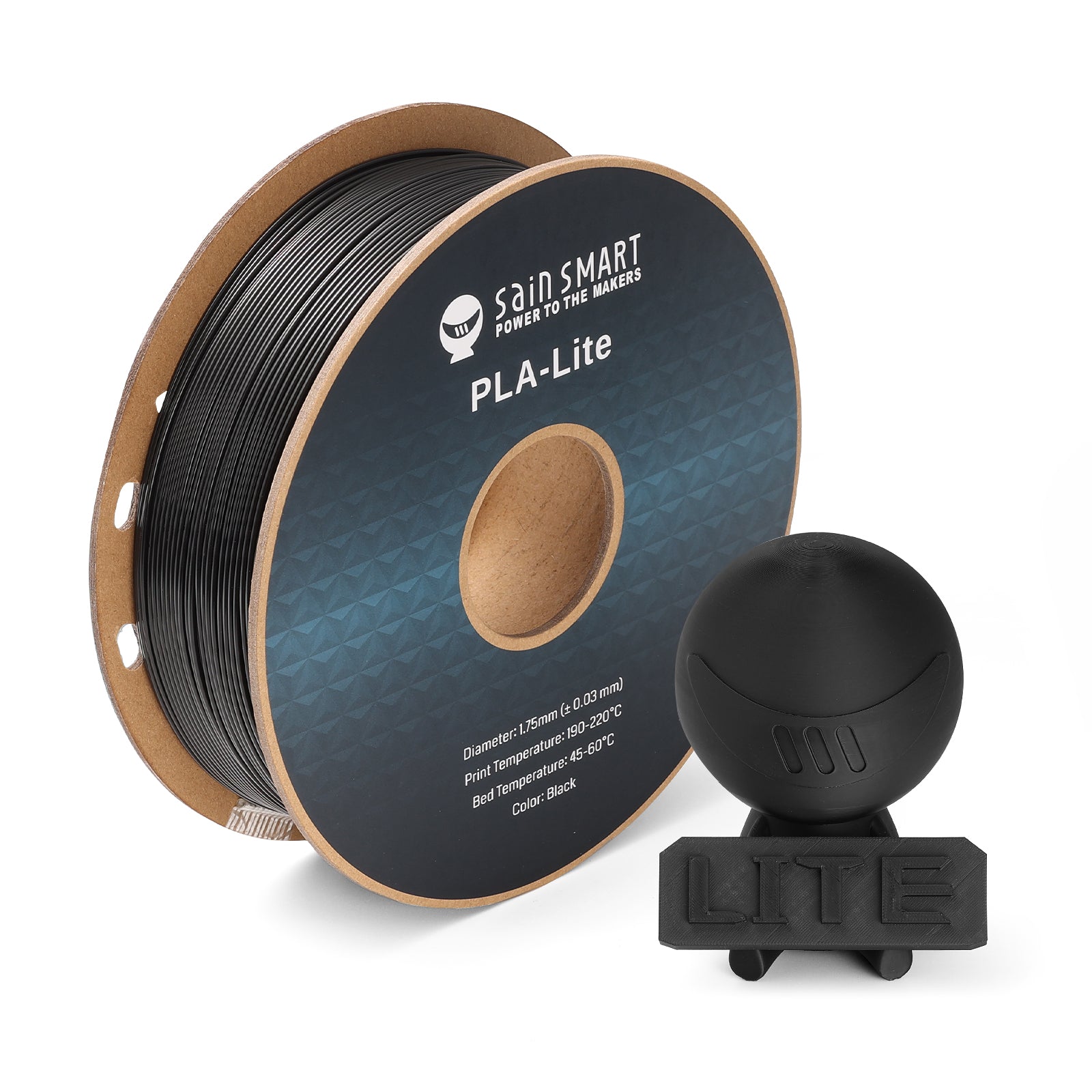 GT-3 High Speed PLA-Lite Filament 1.75mm, 1KG, ±0.03mm, Black/White SainSmart.com