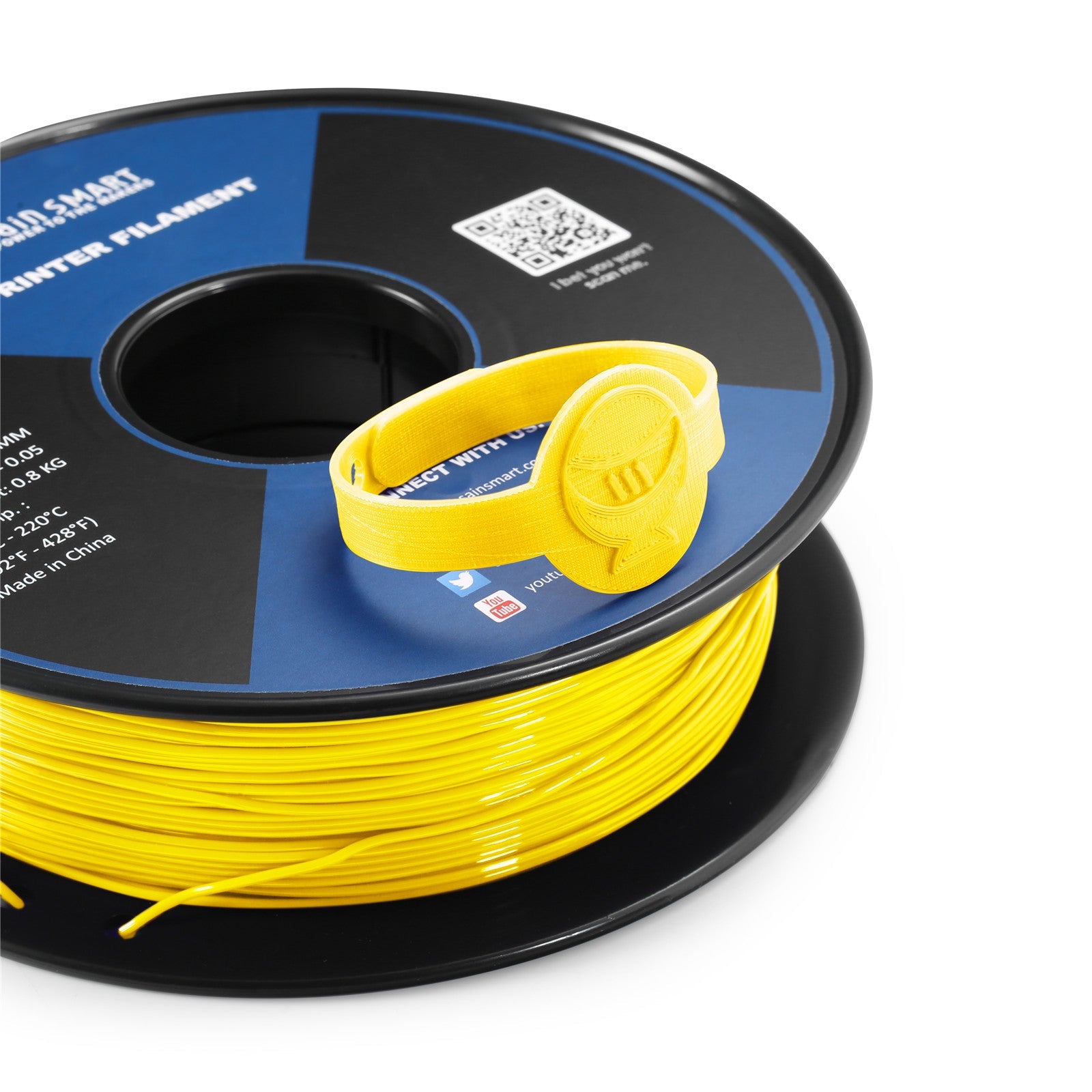 Neon Yellow, Cyberpunk Color TPU 1.75mm Filament 0.8kg/1.76lb SainSmart.com