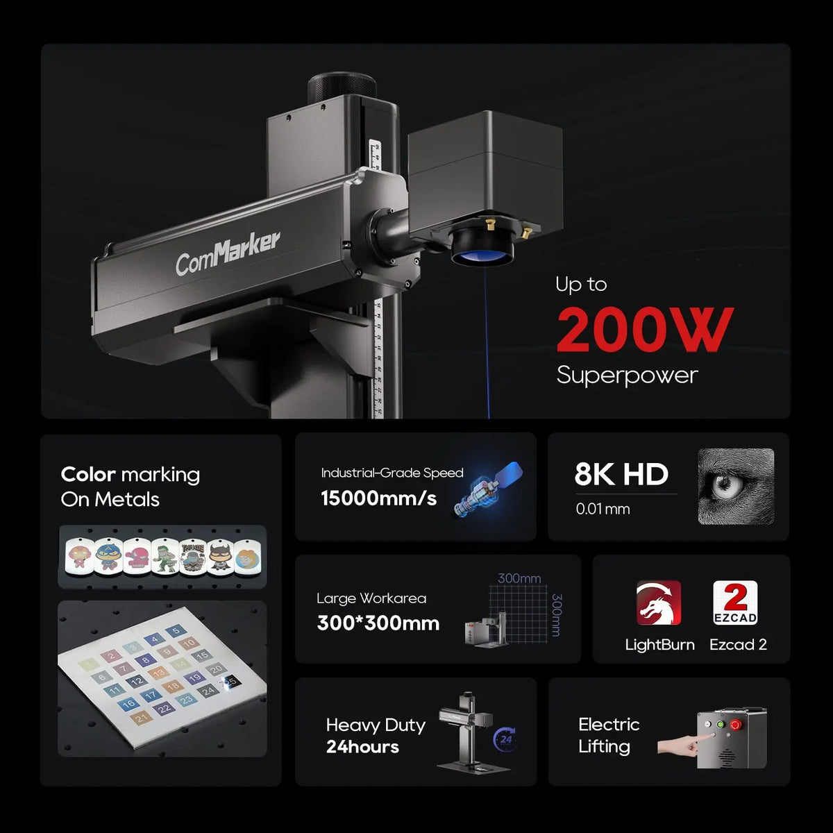 ComMarker Titan-1 JPT MOPA Fiber Laser Engraver - Craft Cutters & Embossers from ComMarker Laser