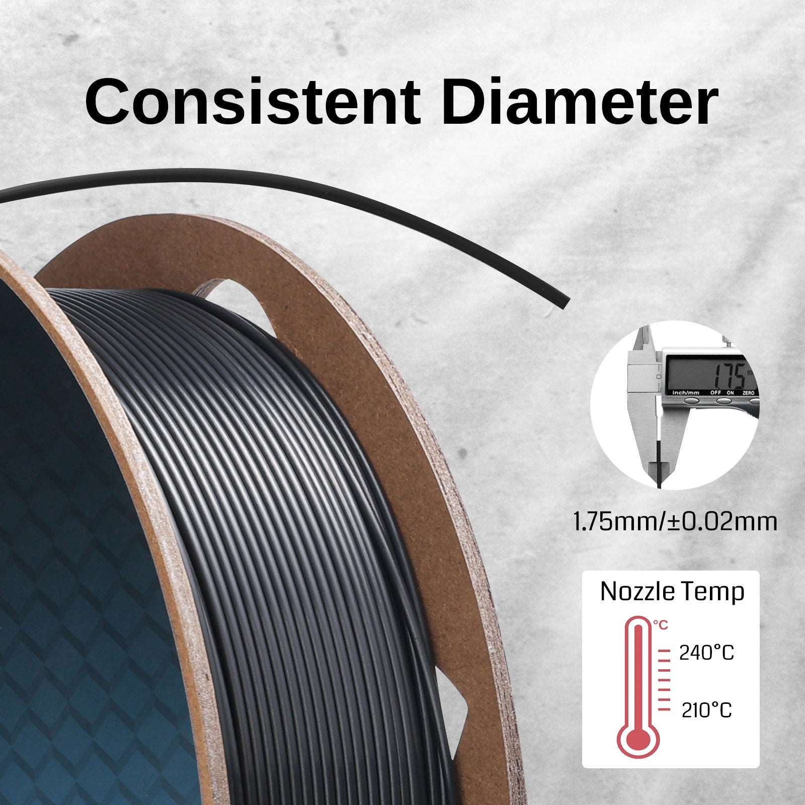Black, White, Gray, Silver, 1.75mm ABS Filament 1.75mm, 500g x 4 Pack SainSmart.com