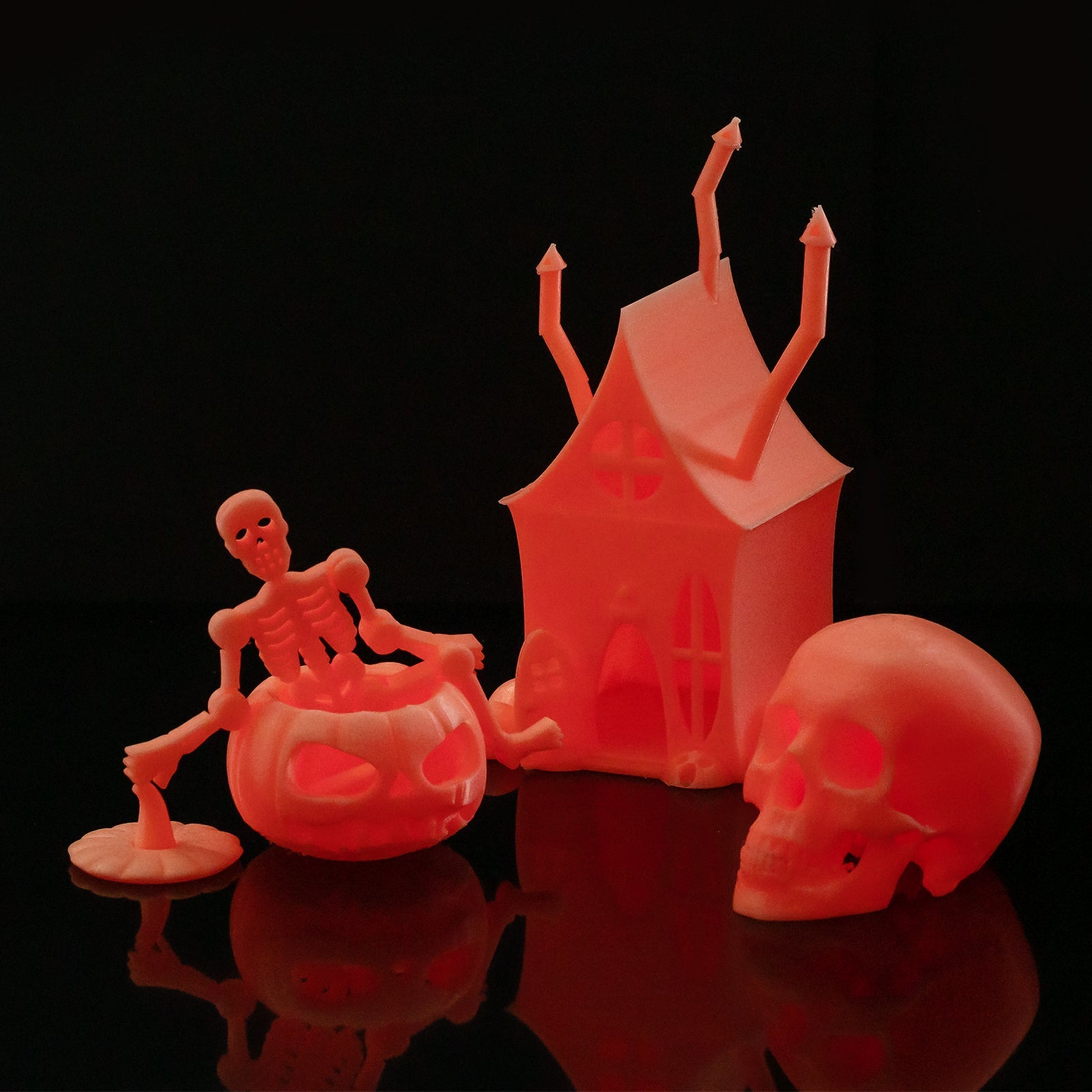 Glow-in-the-dark Red 1.75mm PRO-3 PETG Filament, 1kg SainSmart.com