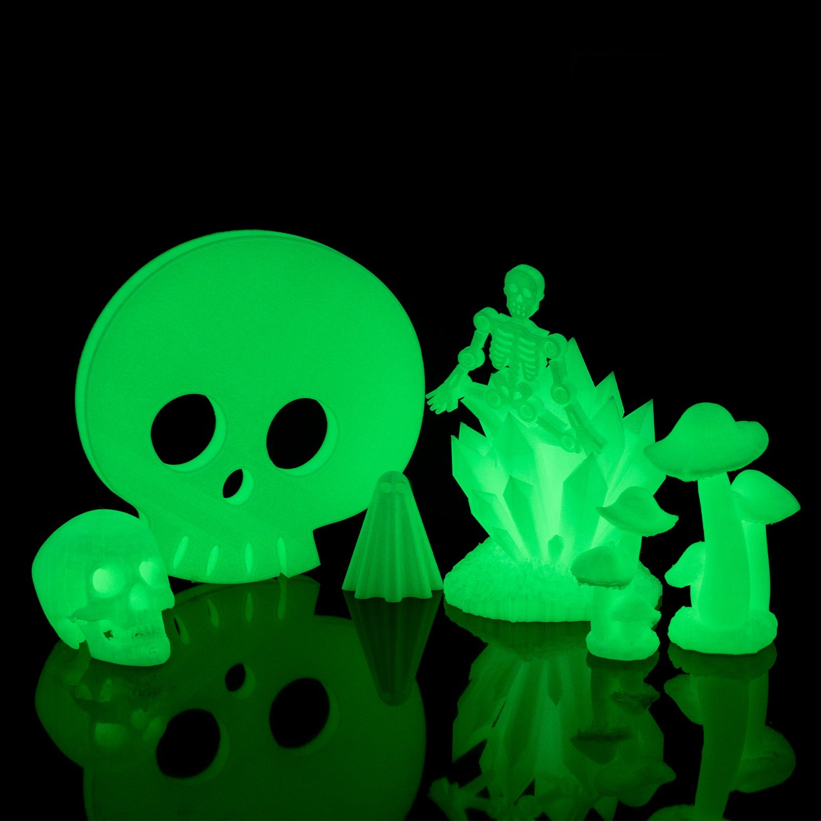 Glow-in-the-dark Green 1.75mm PRO-3 PETG Filament, 1kg SainSmart.com