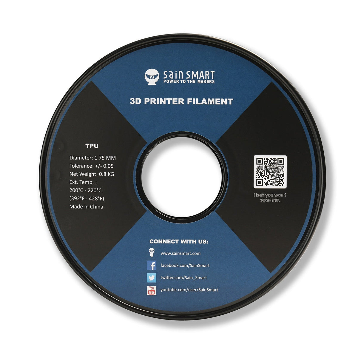 SainSmart Neon Scarlet TPU Filament – 1.75mm, 0.8kg (1.76 lb), 95A Shore Hardness SainSmart.com