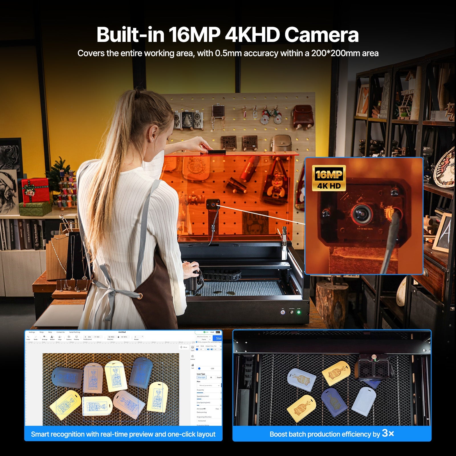 AtomStack KRAFT Lite – Compact Enclosed Laser Engraver