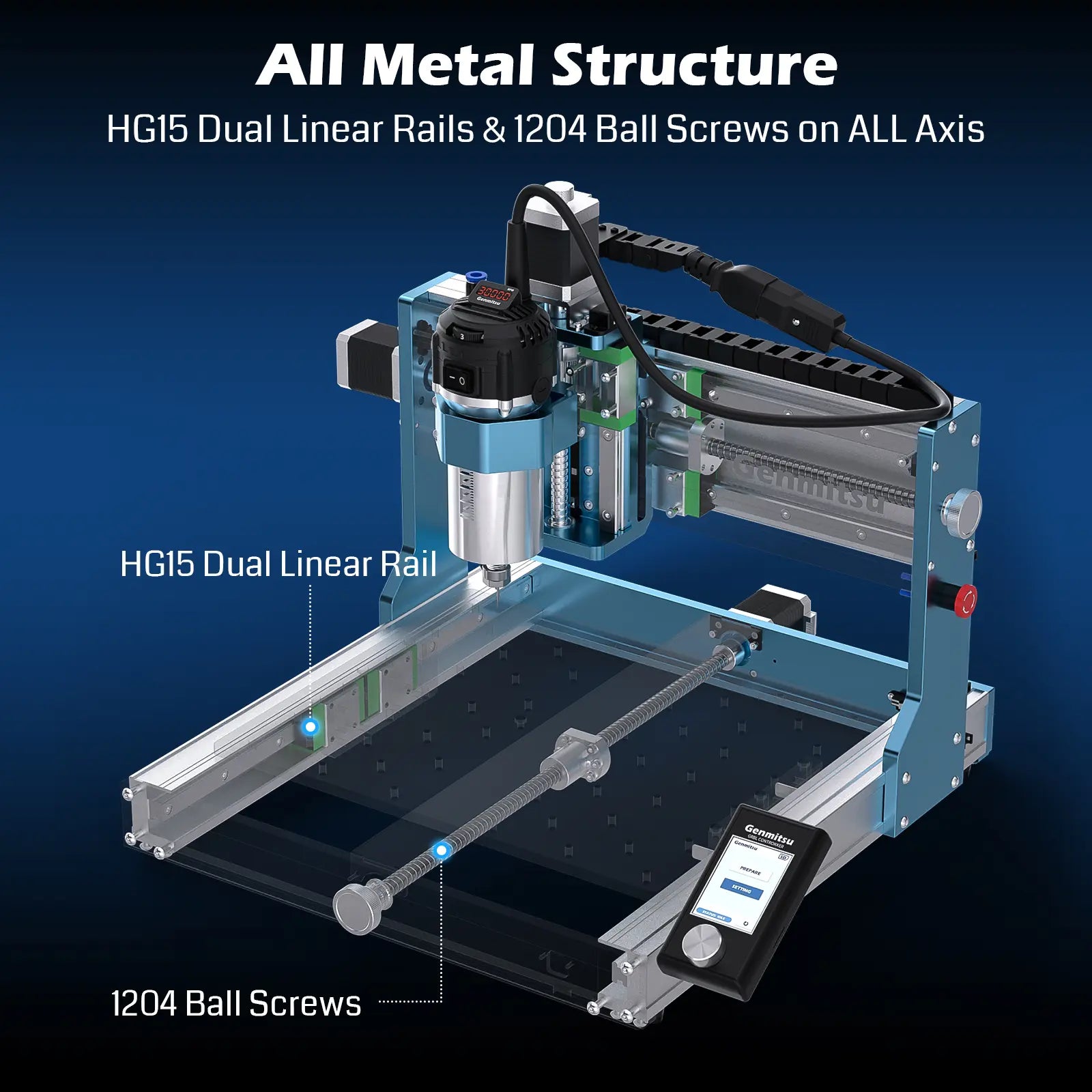 3030-PROVer Ultra Desktop CNC Router for High Precision Metalworking, with Linear Guide & Ball Screw Motion SainSmart.com