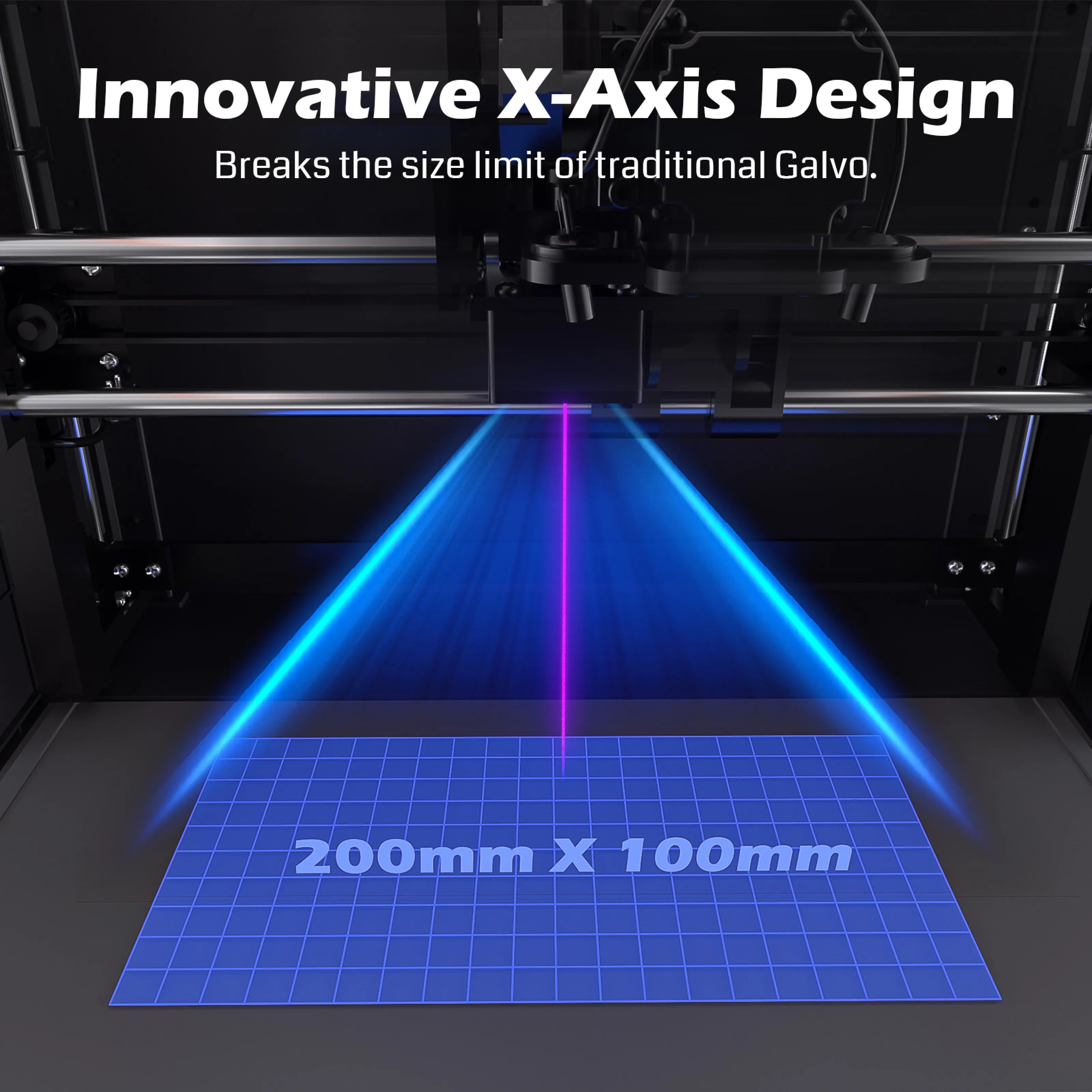 Kintix Hybrid Galvo Laser Engraver – Ultra-Fast Batch Production & Enclosed Safety SainSmart.com