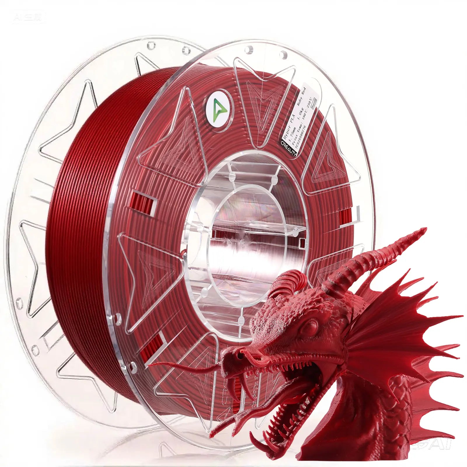Creality Hyper RFID PLA Filament 1.75mm, 3D Printer Filament for High Speed 30-600mm/s Support CFS, 2.2 LBS (1KG) Spool, Dimensional Accuracy +/- 0.03mm SainSmart.com