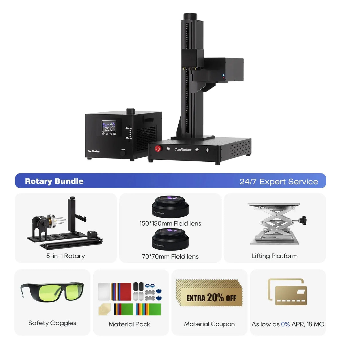 ComMarker Omni-1 UV Laser Engraver - Craft Cutters & Embossers from ComMarker Laser