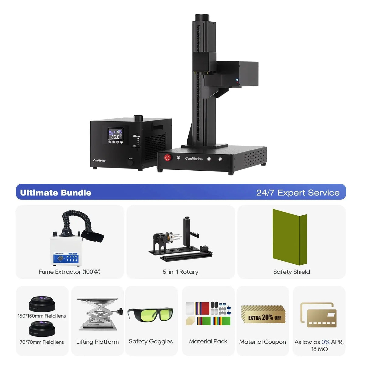 ComMarker Omni-1 UV Laser Engraver - Craft Cutters & Embossers from ComMarker Laser