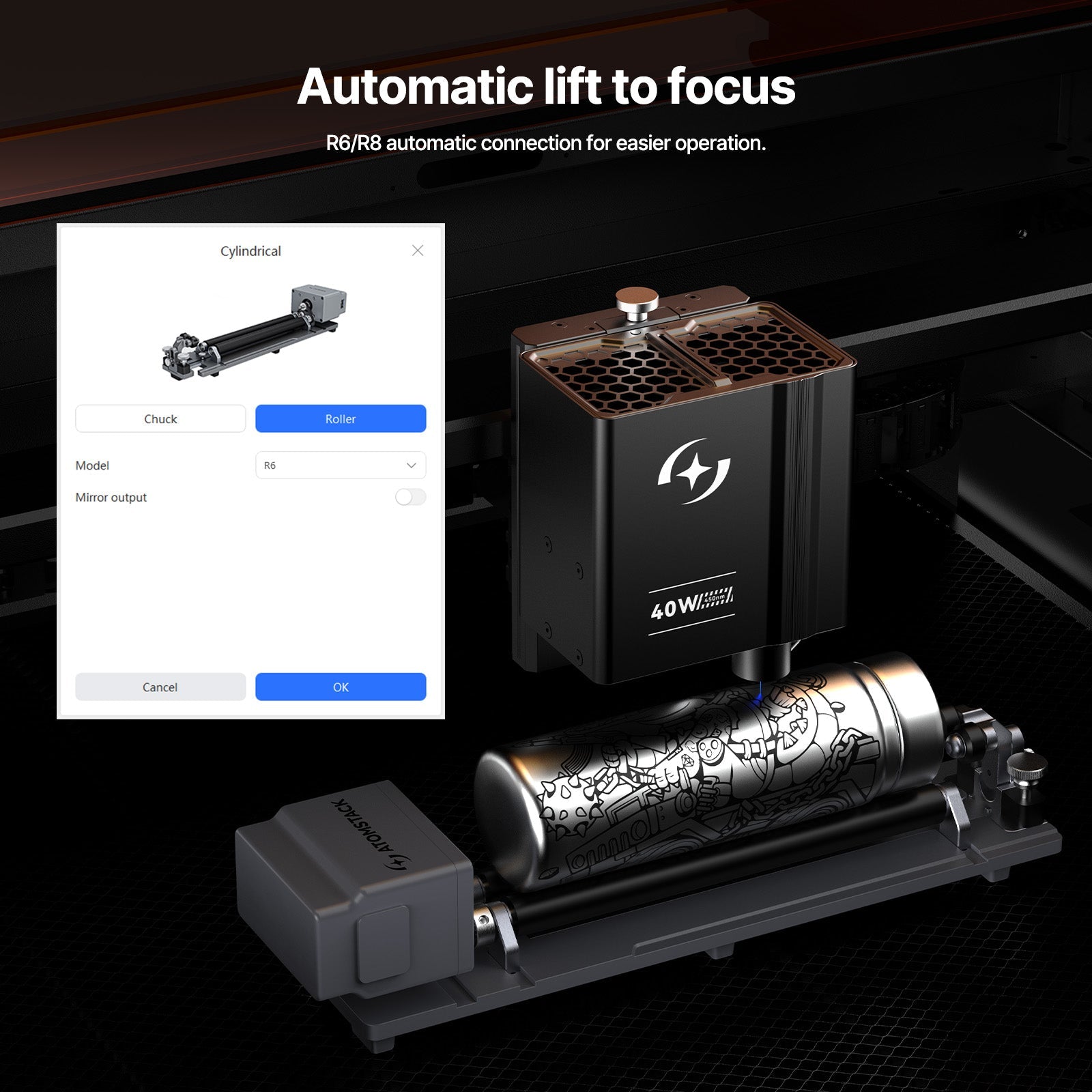 AtomStack KRAFT Lite – Compact Enclosed Laser Engraver