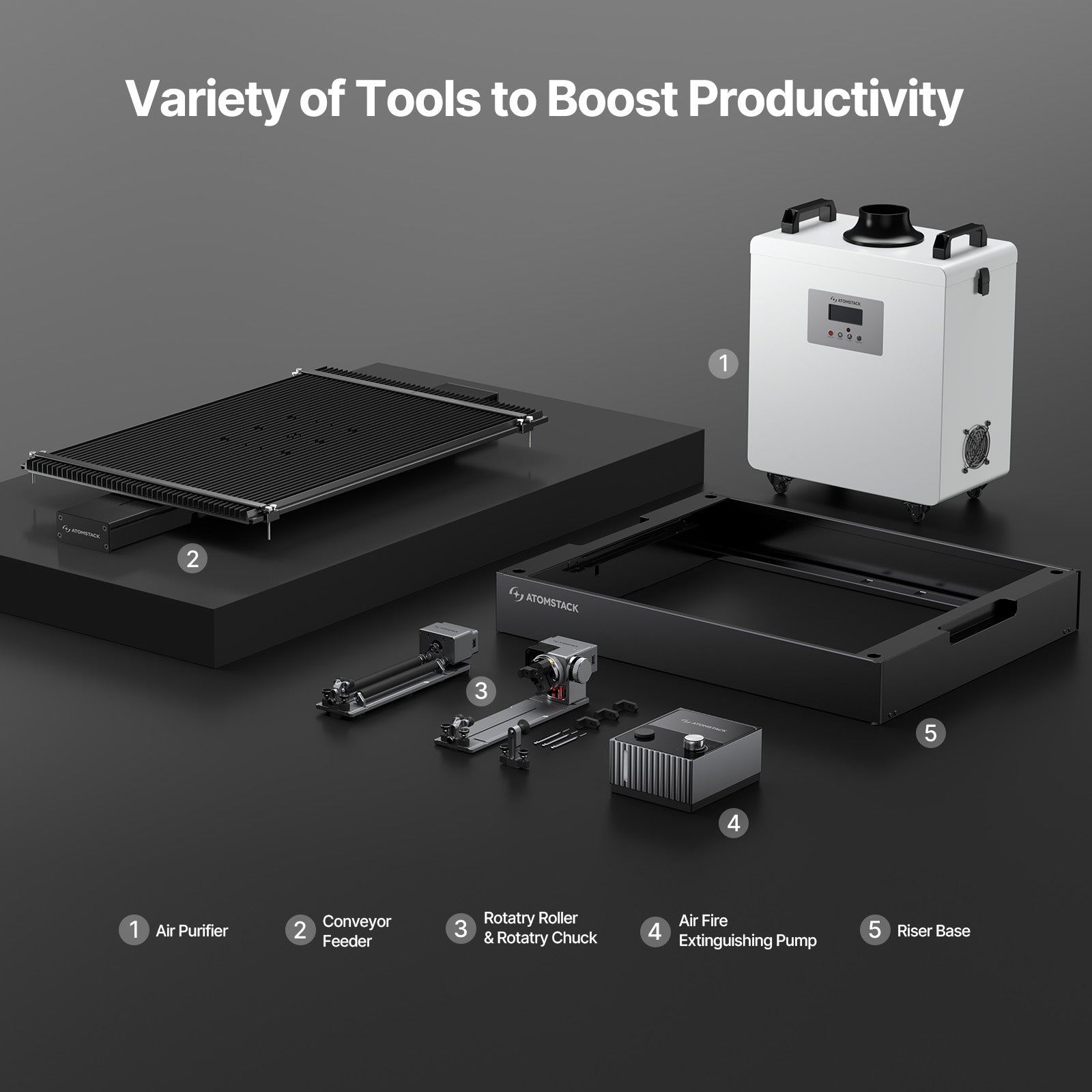 AtomStack KRAFT Lite – Compact Enclosed Laser Engraver