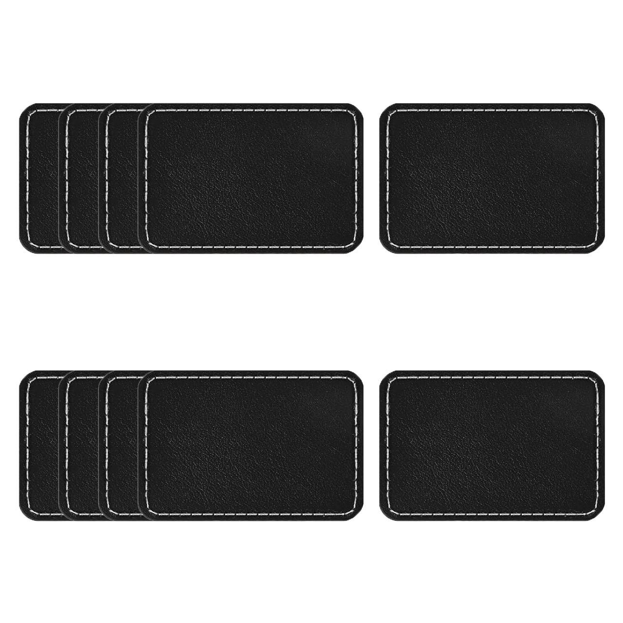 ComMarker Black Rectangular PU Nameplate (10pcs)