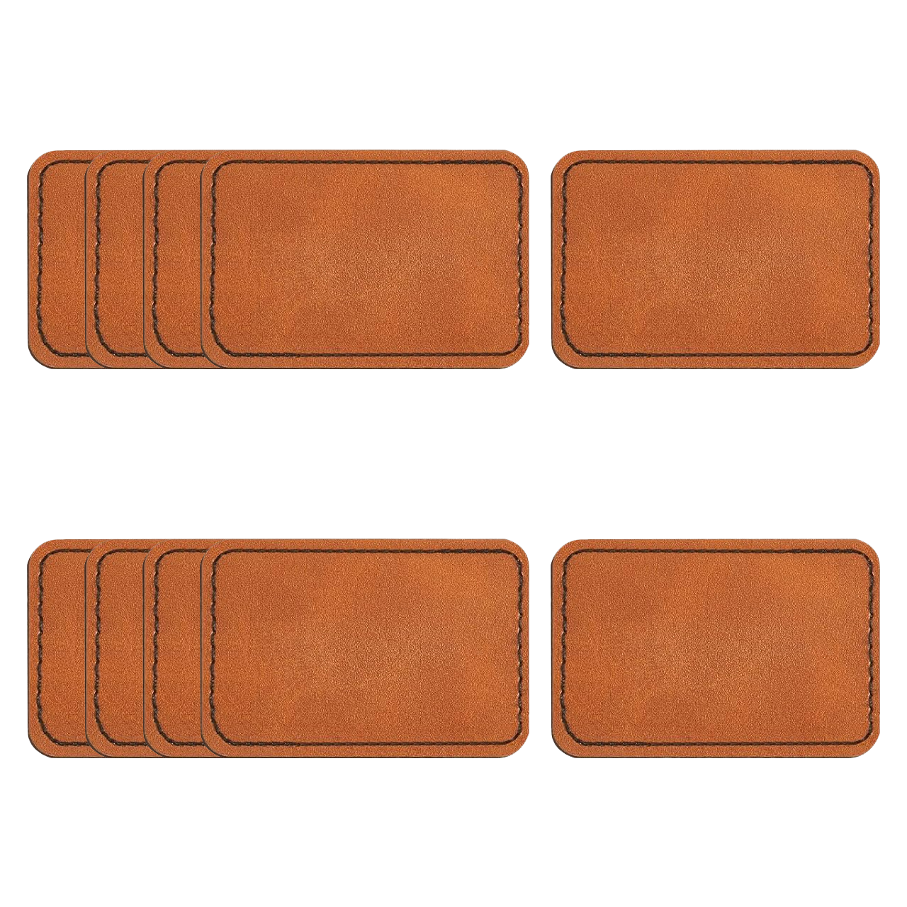 ComMarker Brown Rectangular PU Nameplate (10pcs)