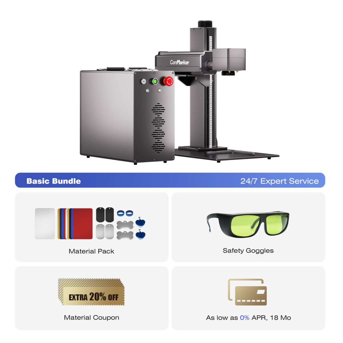ComMarker Titan-1 JPT MOPA Fiber Laser Engraver