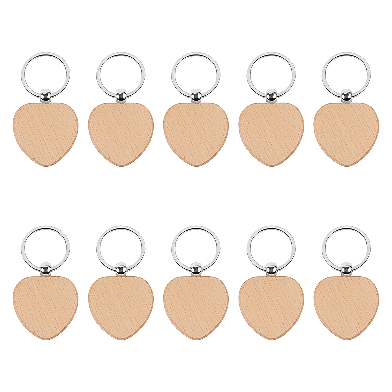 ComMarker Heart Wooden Keychain (10pcs)