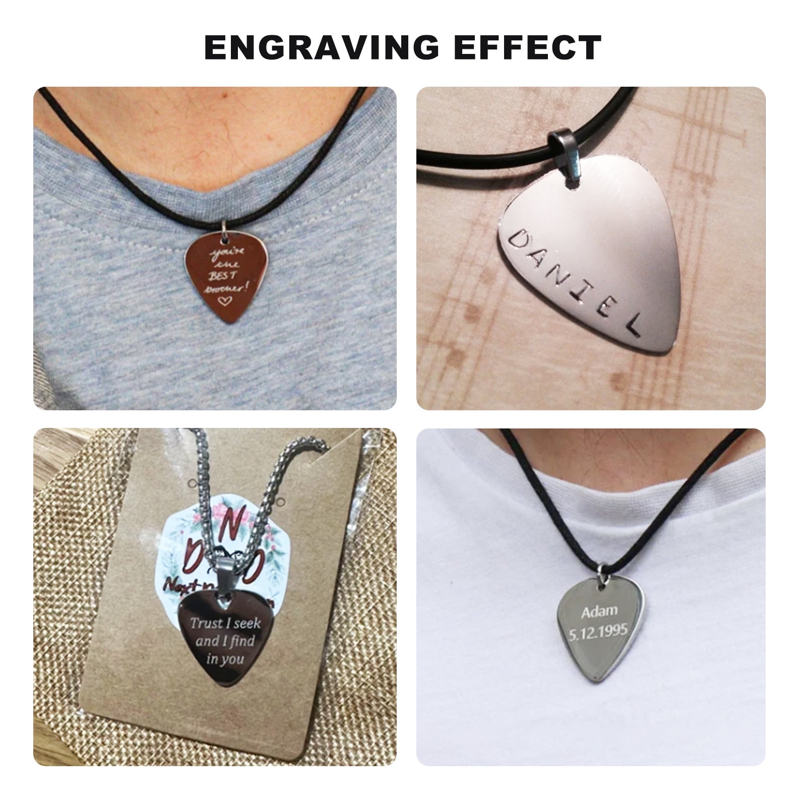 ComMarker Blank Guitar Pick Necklace (1pcs)