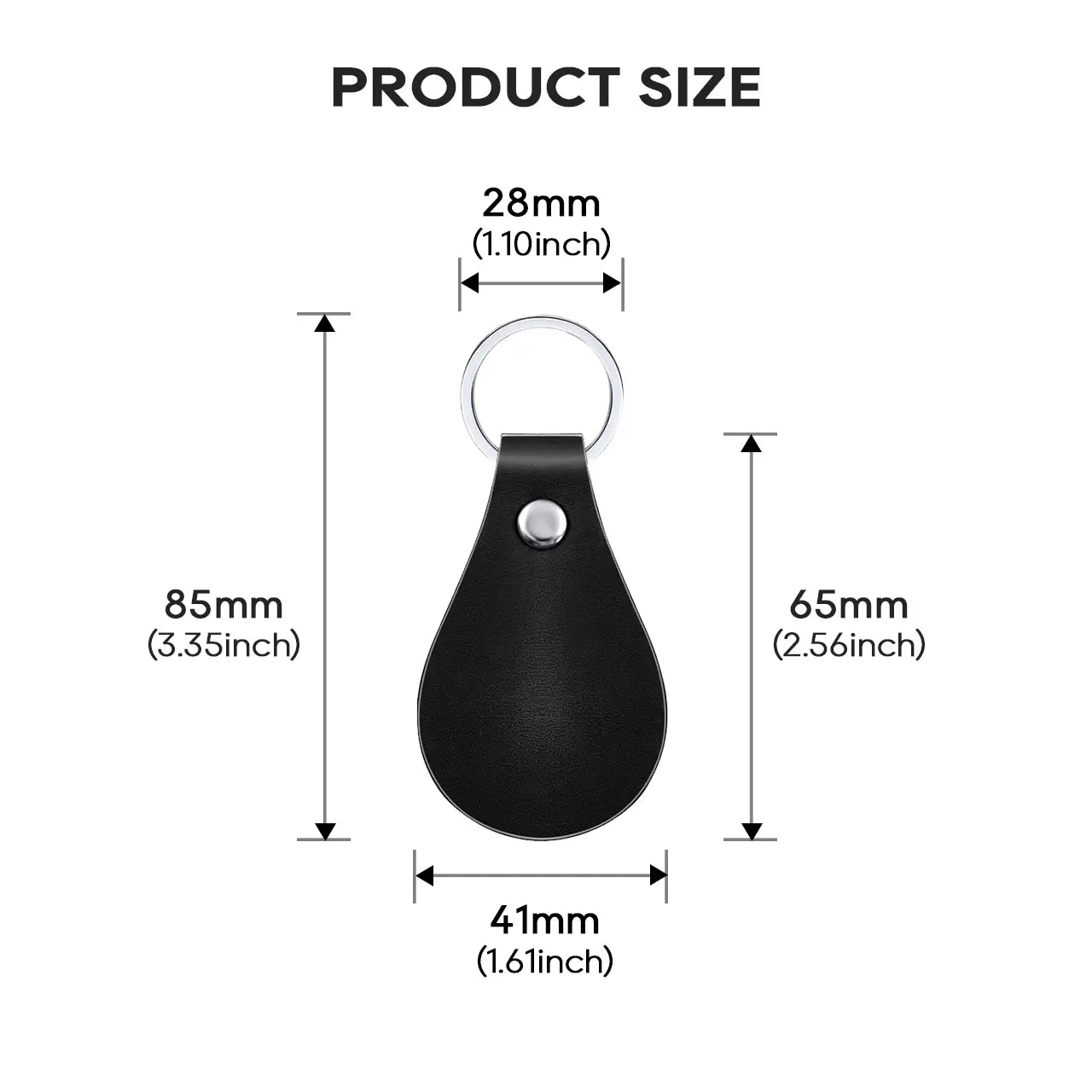 ComMarker Black PU Leather Keychains (10pcs)