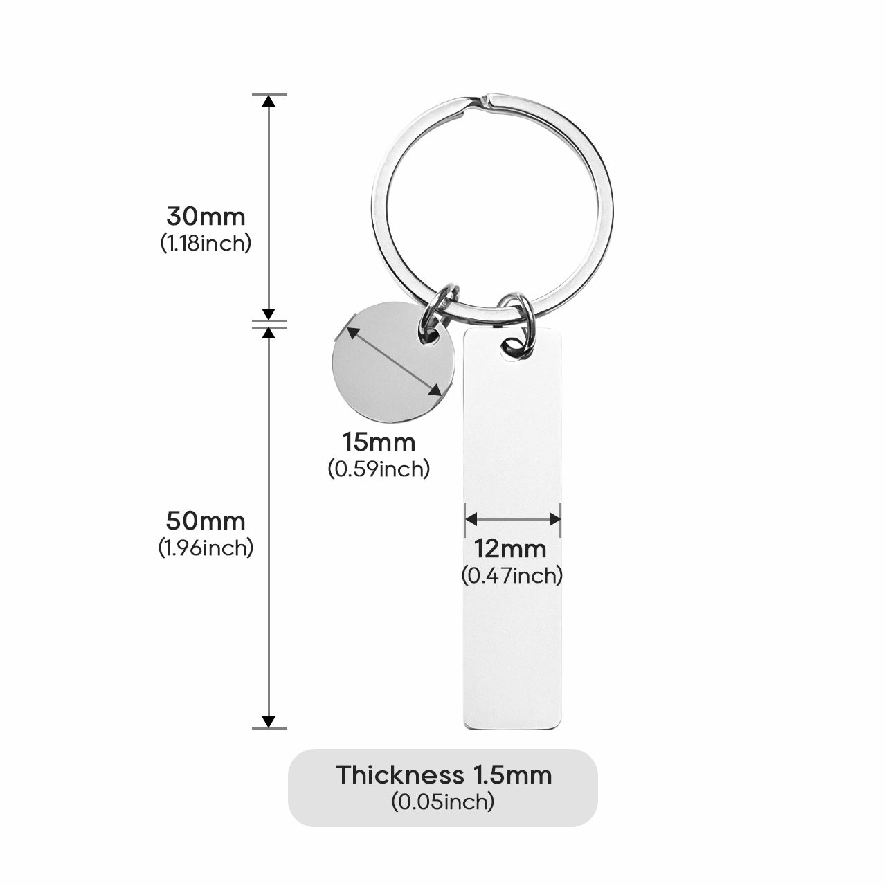 ComMarker Stainless Steel Keychain (10pcs)