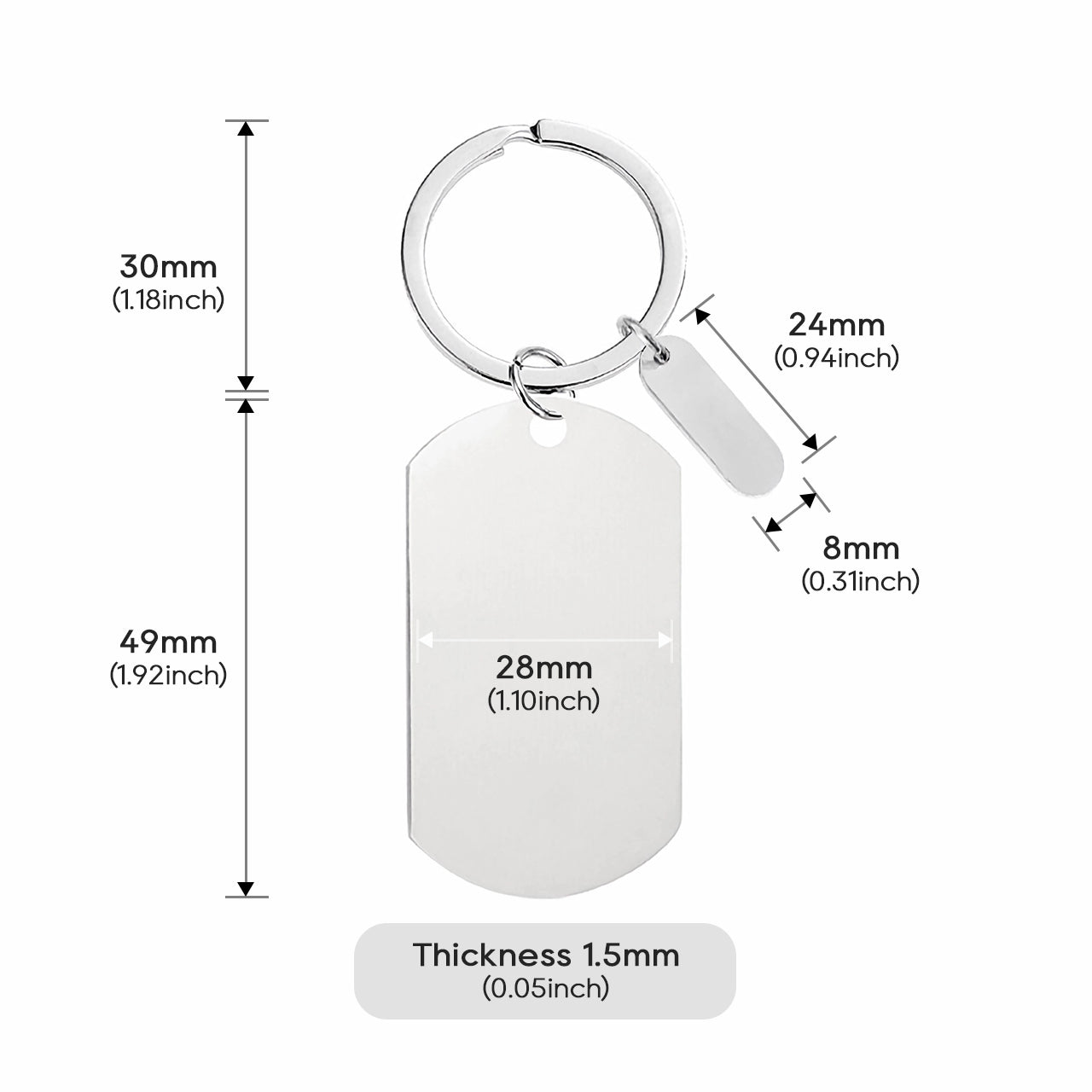 ComMarker Stainless Steel Keychain (10pcs)
