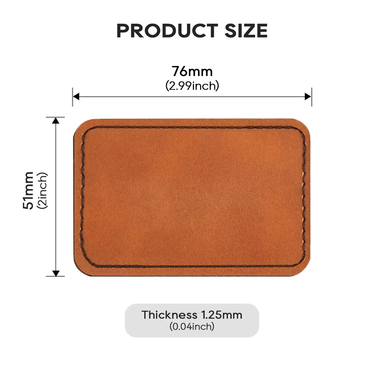 ComMarker Brown Rectangular PU Nameplate (10pcs)