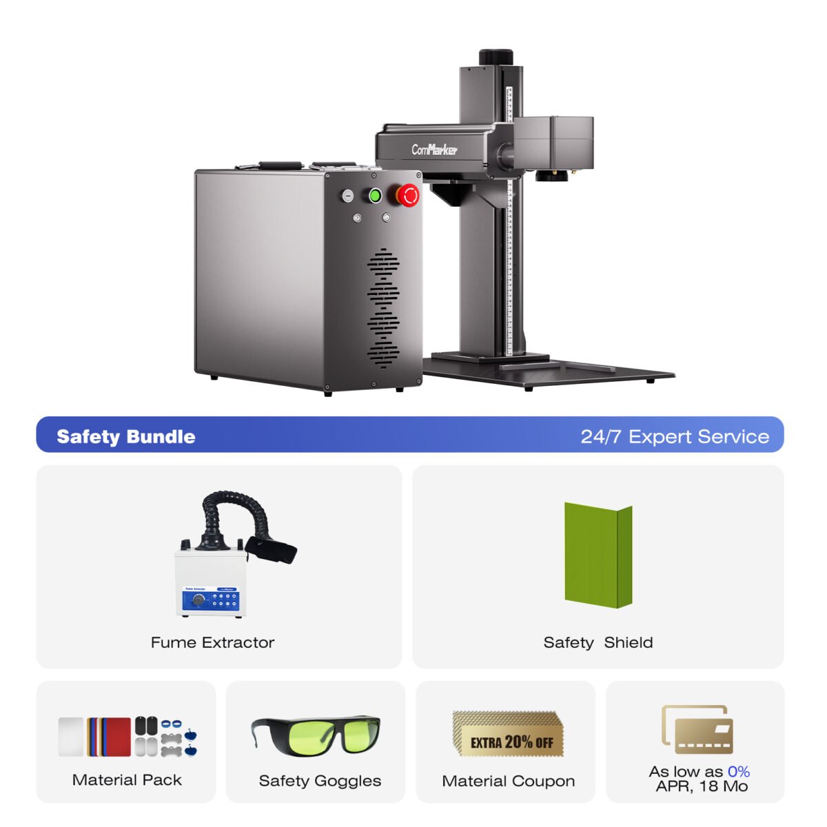 ComMarker Titan-1 JPT MOPA Fiber Laser Engraver