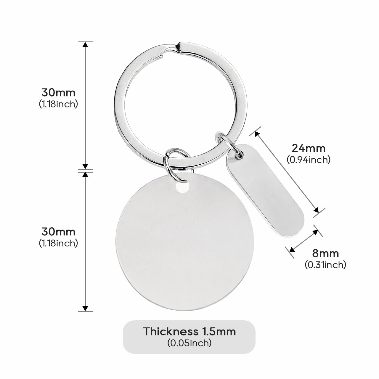 ComMarker Stainless Steel Keychain (10pcs)