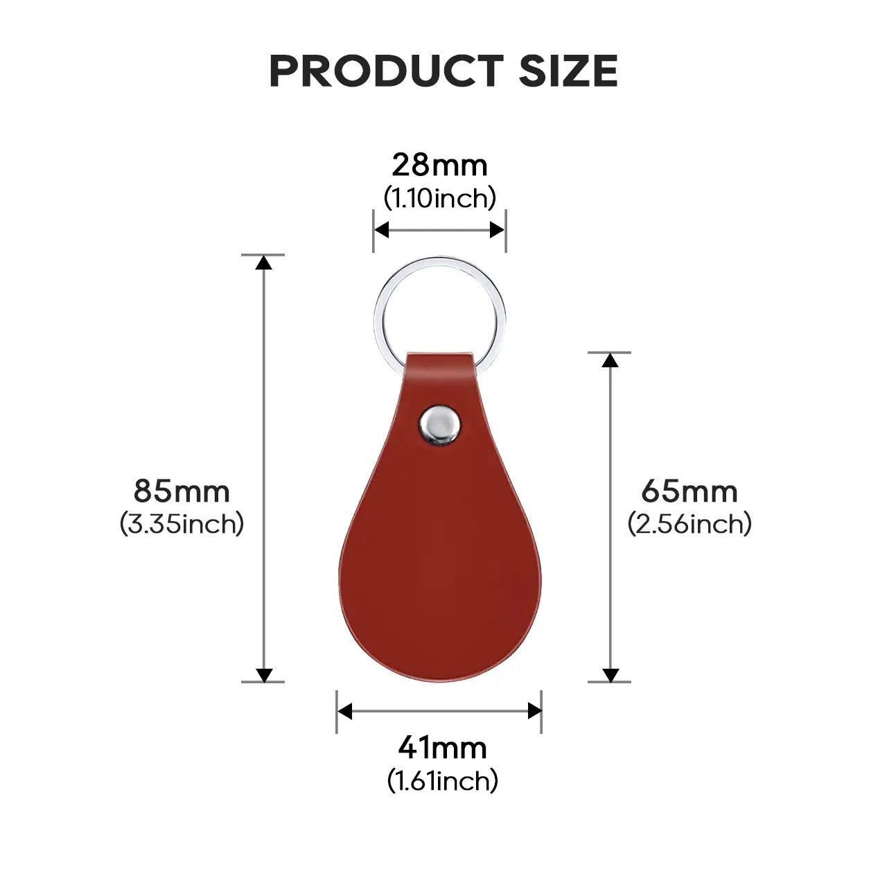 ComMarker Dark Red PU Leather Keychains (10pcs)