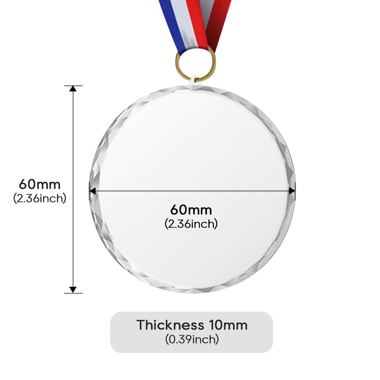 ComMarker Blank Glass Medal (3pcs)