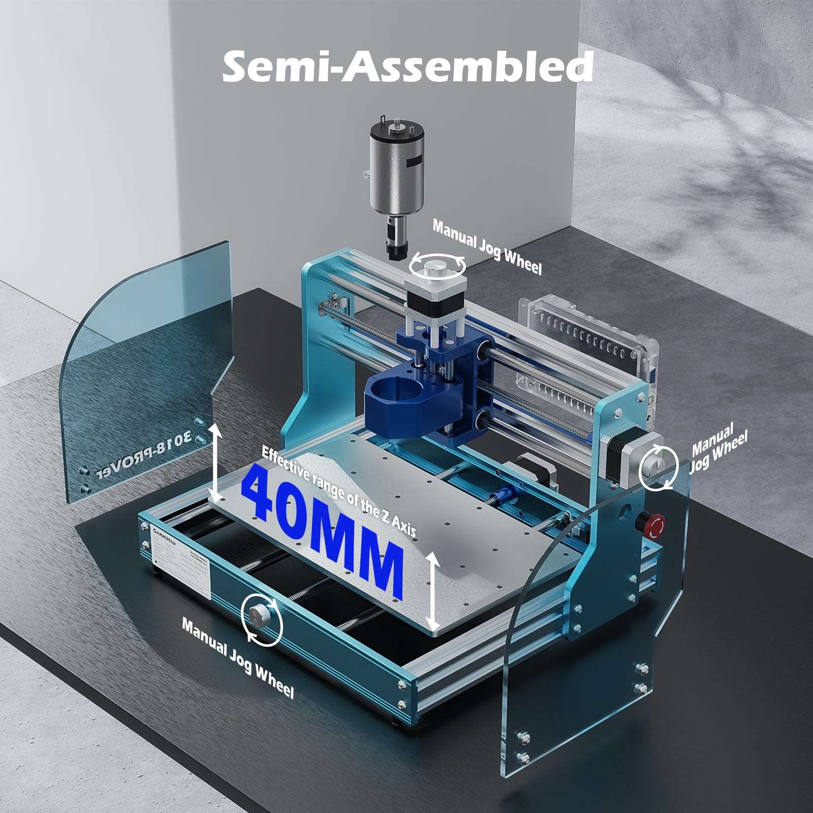 3018-PROVer V2 Desktop CNC Router Kit, Semi Assembled For Entry Level User SainSmart.com