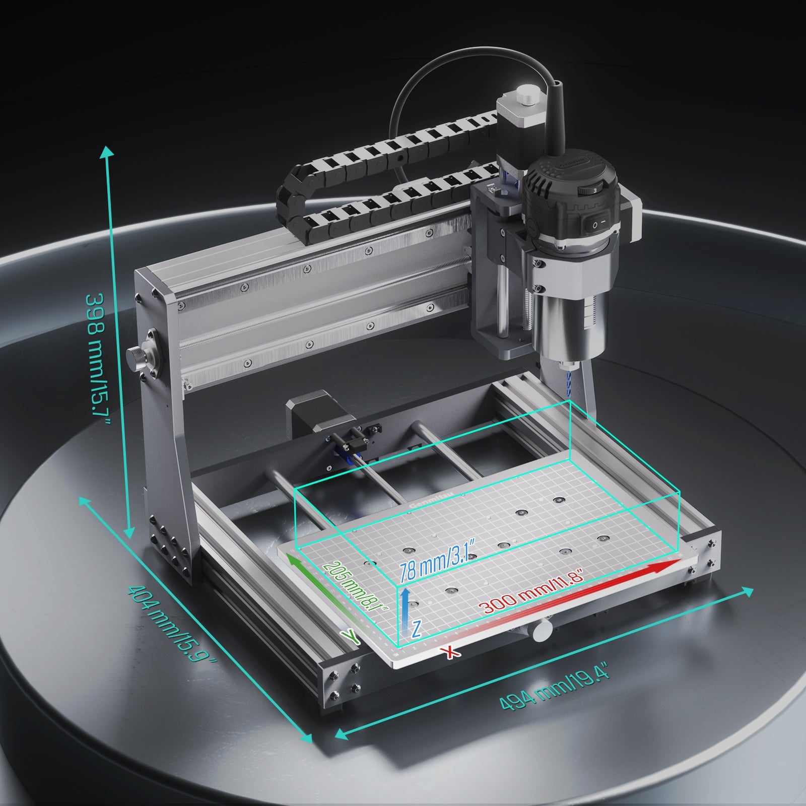 3020-PRO Ultra Desktop CNC Router, 710W Spindle for Metal Carving and Cutting SainSmart.com