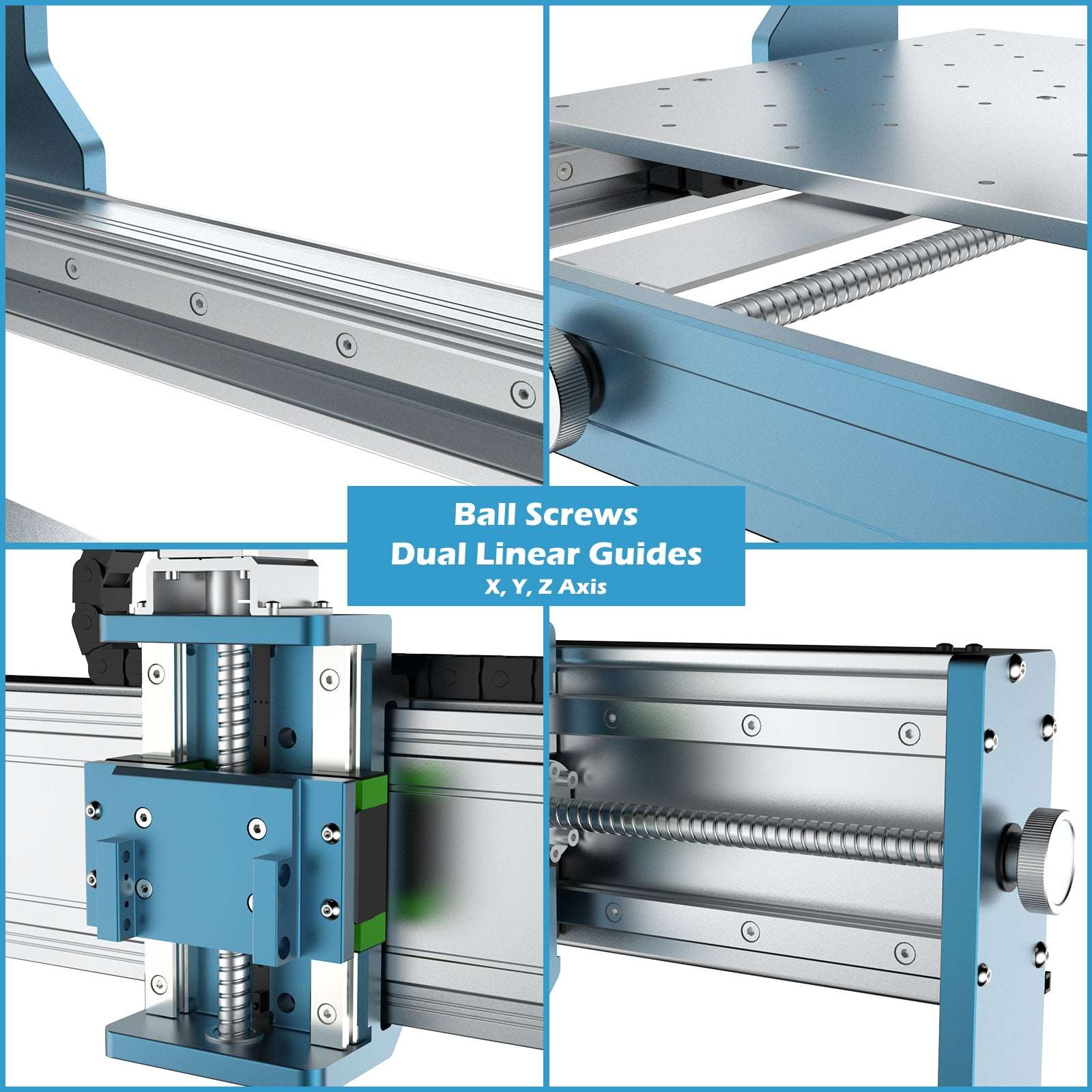3030-PROVer Ultra Desktop CNC Router for High Precision Metalworking, with Linear Guide & Ball Screw Motion SainSmart.com