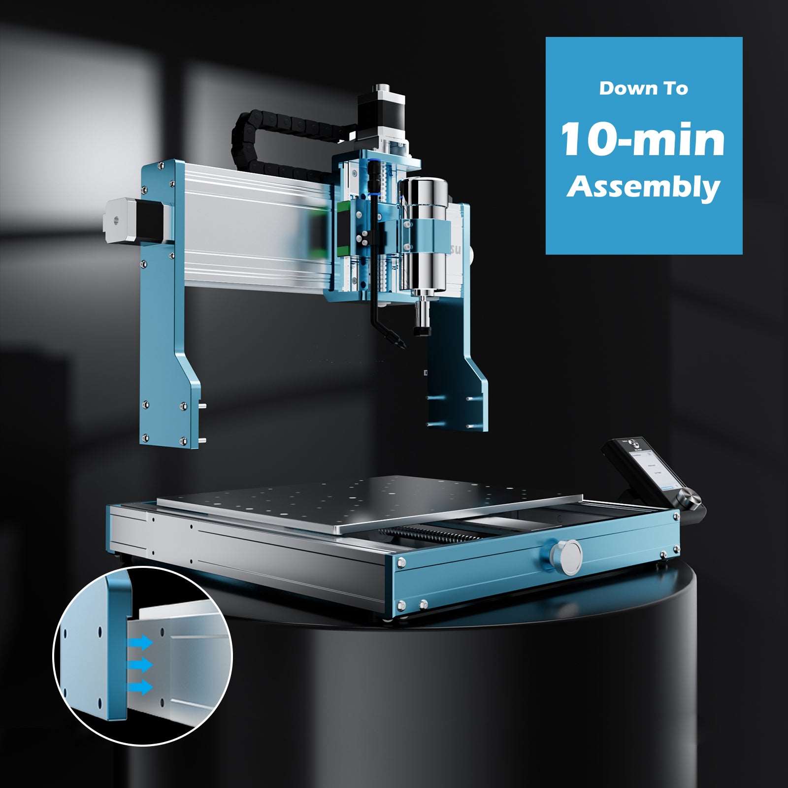 3030-PROVer Ultra Desktop CNC Router for High Precision Metalworking, with Linear Guide & Ball Screw Motion SainSmart.com