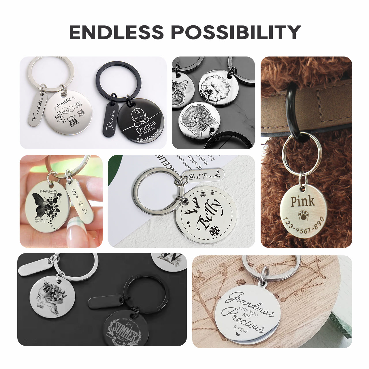 ComMarker Stainless Steel Keychain (10pcs)