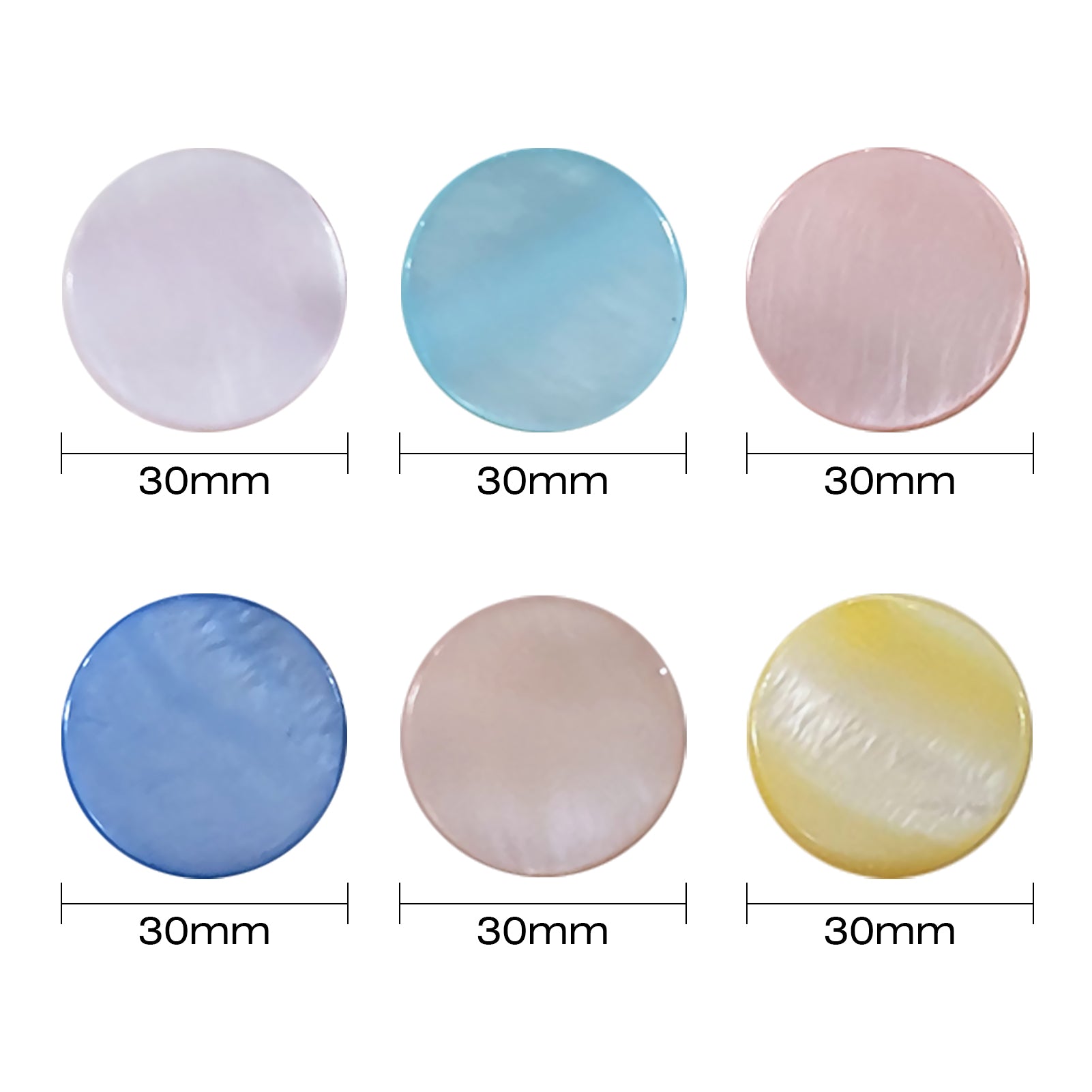 ComMarker 30mm Blank Natural Shell (30 pcs)