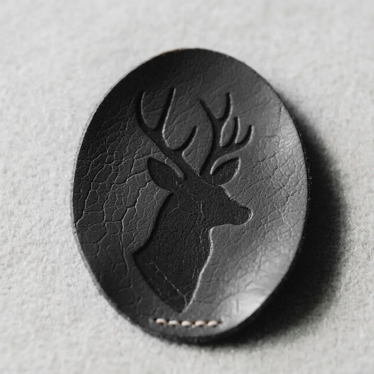 ComMarker Black Oval PU Leather Nameplate (10pcs)