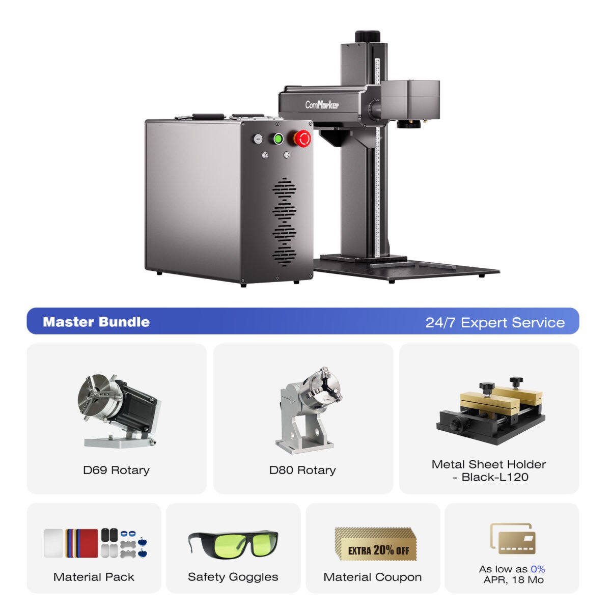 ComMarker Titan-1 JPT MOPA Fiber Laser Engraver