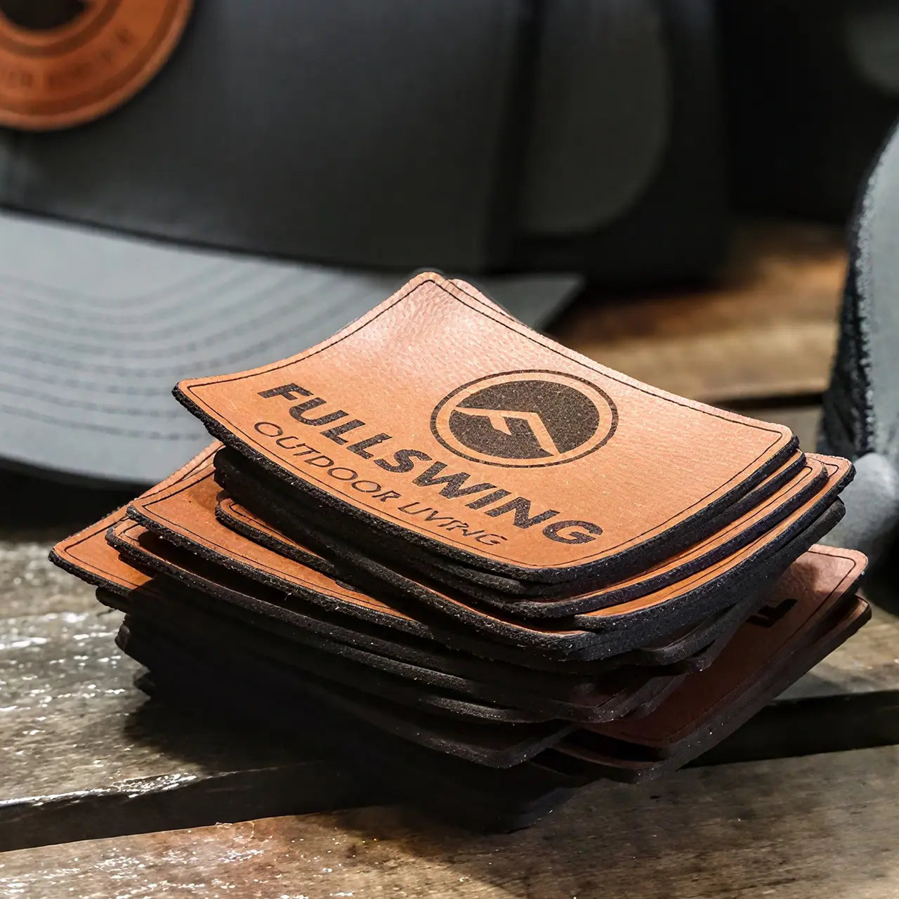 ComMarker Brown Rectangular PU Nameplate (10pcs)