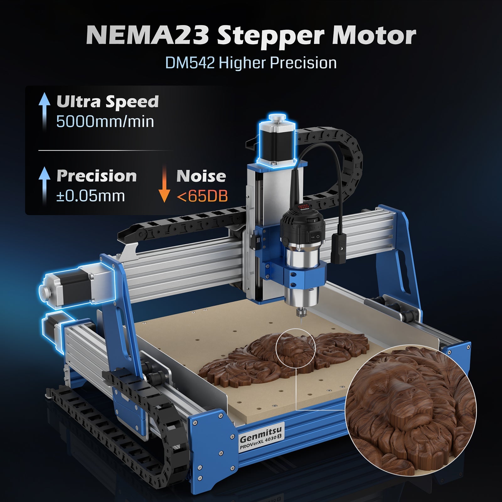 PROVerXL 4030S Desktop CNC Router Machine, 32 Bit MCU, 710W Spindle SainSmart.com