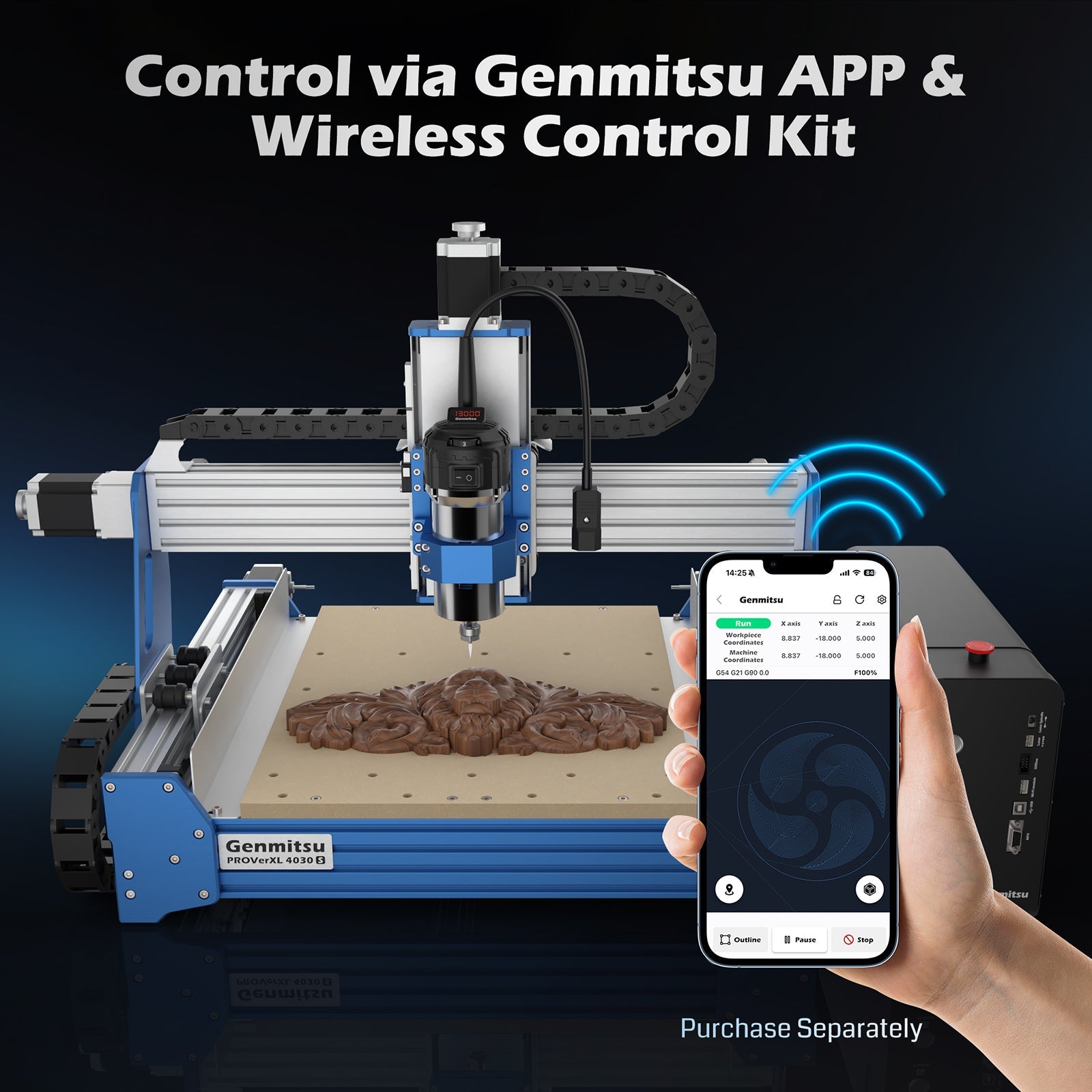 PROVerXL 4030S Desktop CNC Router Machine, 32 Bit MCU, 710W Spindle SainSmart.com