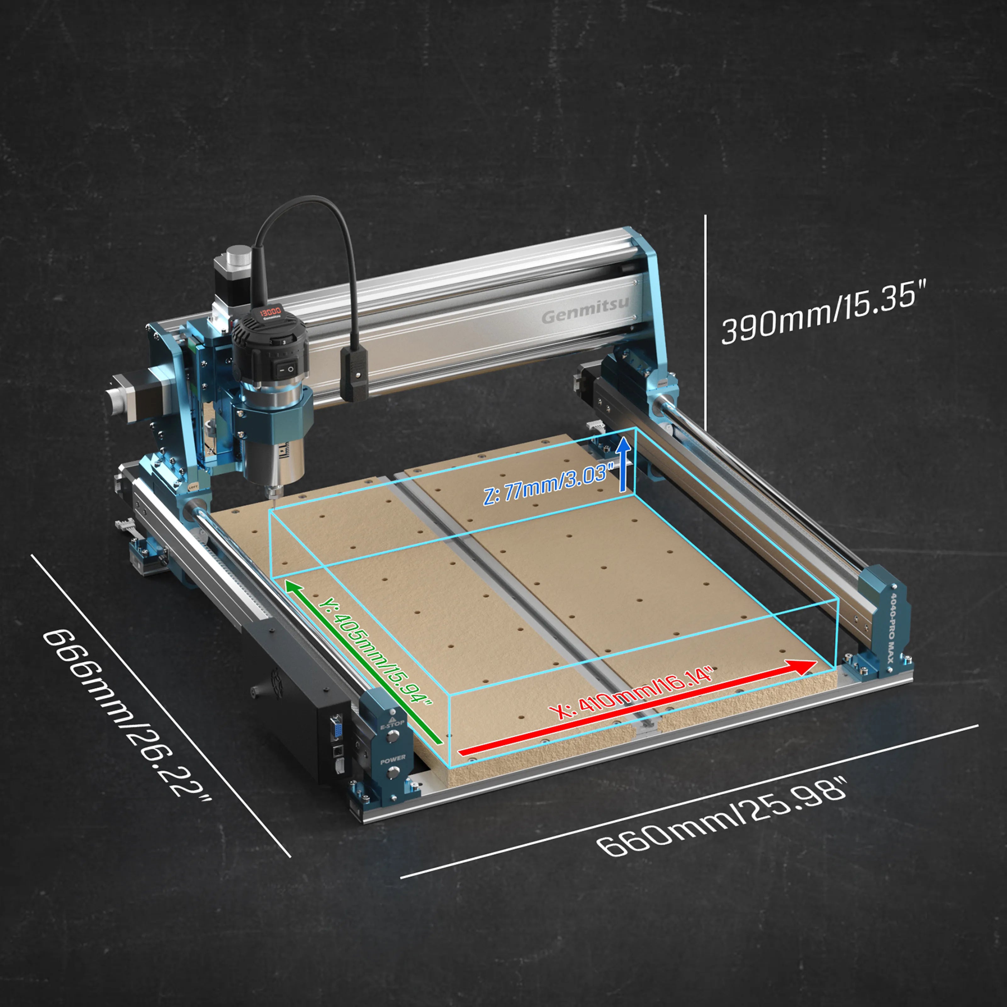 4040-PRO MAX CNC Router Machine, 710W Trimmer & Linear Rail Driven, Enhanced XZ Axis SainSmart.com