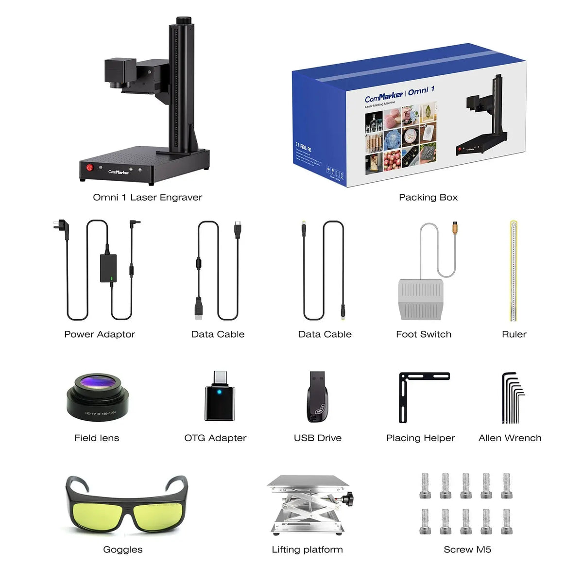ComMarker Omni-1 UV Laser Engraver - Craft Cutters & Embossers from ComMarker Laser