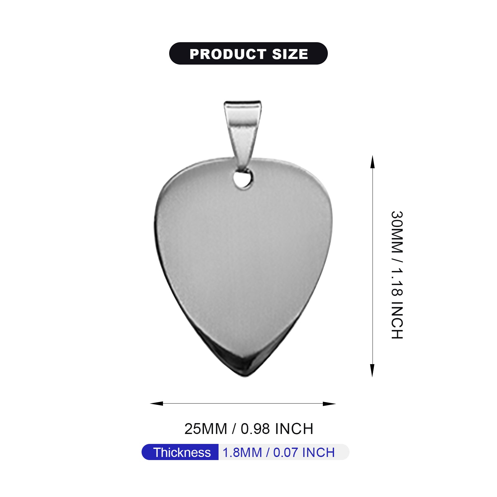 ComMarker Blank Guitar Pick Necklace (1pcs)