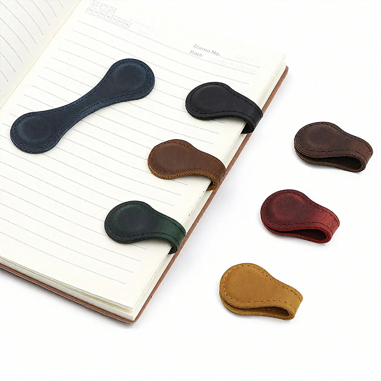 ComMarker Blue Leather Magnetic Bookmark (5pcs)