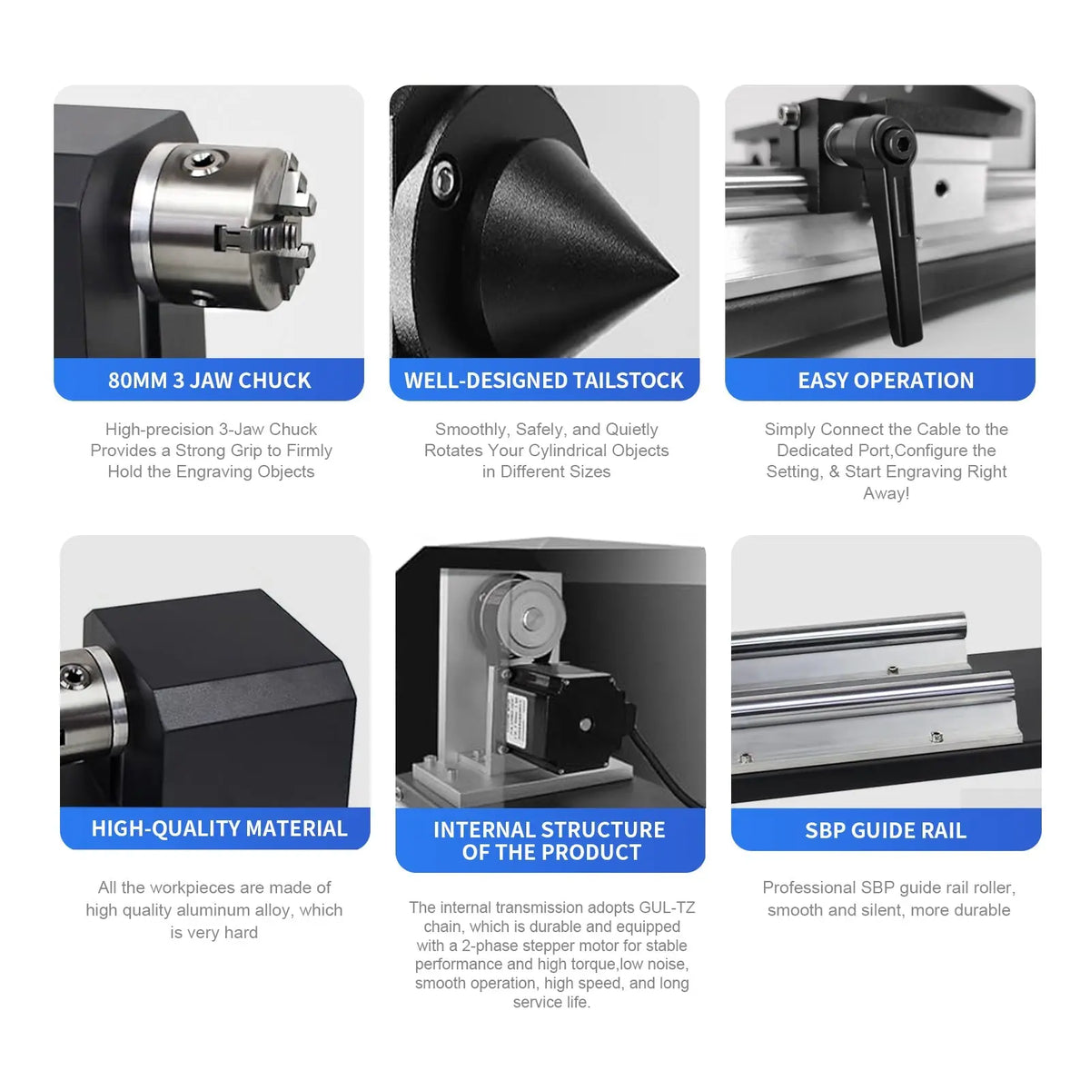 ComMarker D80 Rotary Deluxe Kit - Cutter Accessories from ComMarker Laser