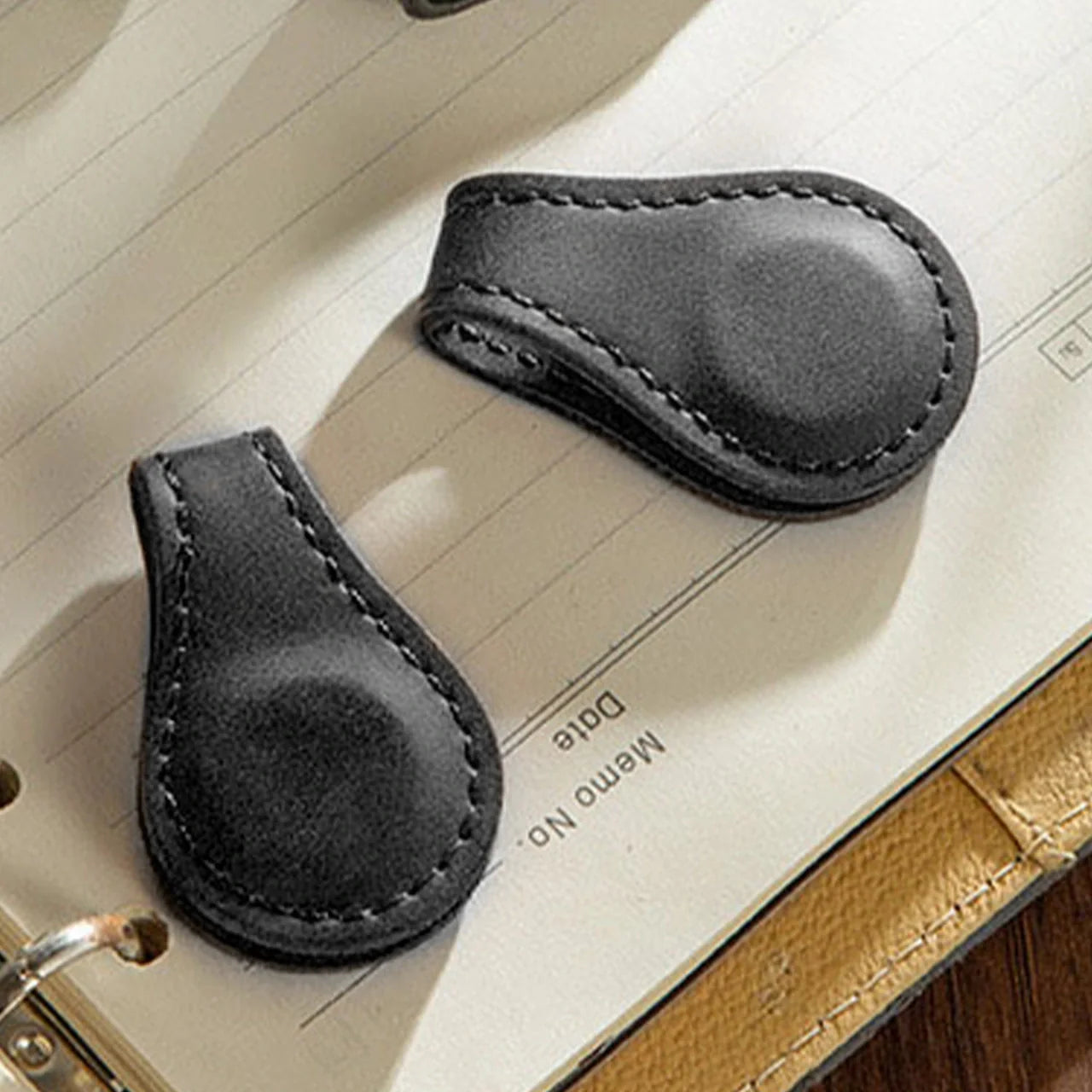 ComMarker Black Leather Magnetic Bookmark (5pcs)